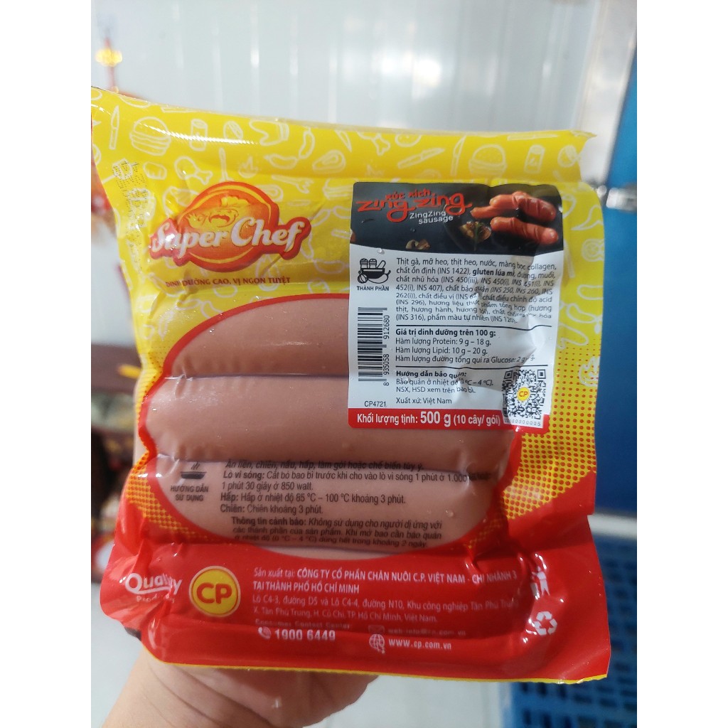combo 10 cây xúc xích Đức Cp loại ngon Superchef