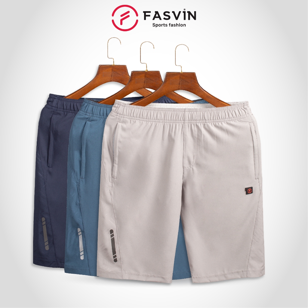 Quần lửng nam Fasvin T21438.HN vải gió co giãn mềm mát tiện dụng mặc nhà và thể thao