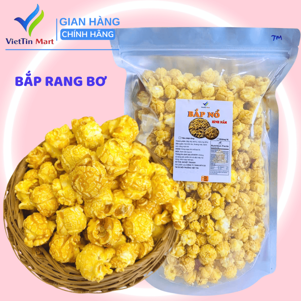 Bắp Rang Bơ (Bỏng ngô) Giòn Ngon Nhiều Vị VietTin Mart | Shopee Việt Nam