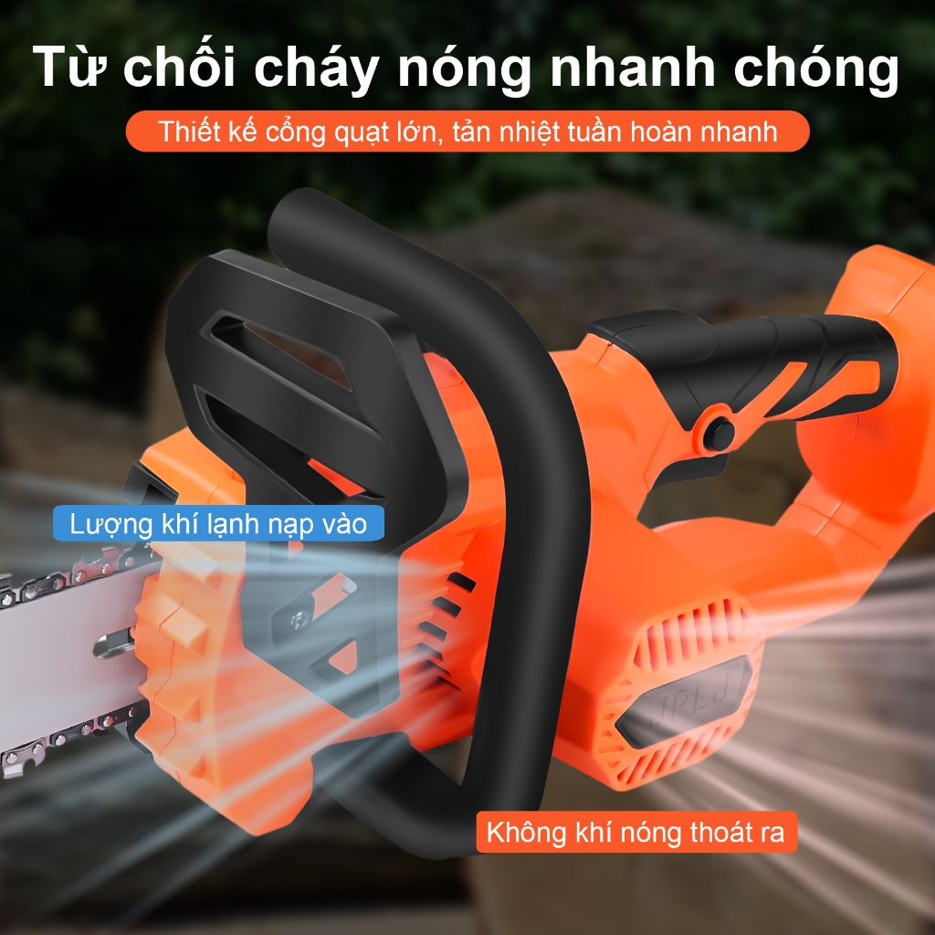 Máy cưa xích 16 inch,Cưa xích pin cầm tay Có Tra Nhớt - Động cơ không chổi than - Bảo hành 12 tháng