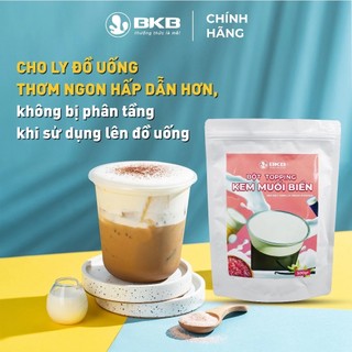 BỘT KEM MUỐI BKB 500GR làm kem muối thơm ngon, sánh mịn, kết hợp cà phê- trà sữa
