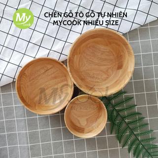 Chén Gỗ, Tô Gỗ tự nhiên MYCOOK Tô gỗ ăn yogurt, trái cây sữa chua, tô ăn cơm nhiều kích cỡ