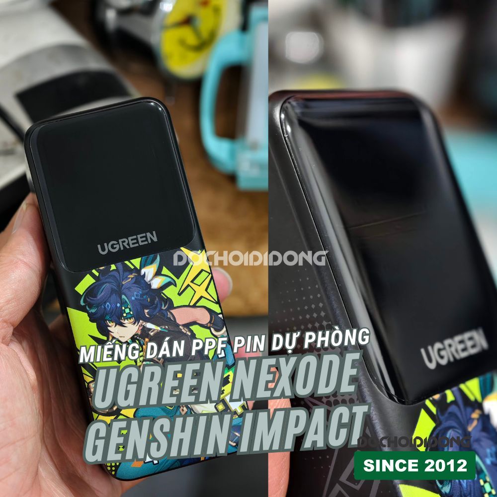 Dán PPF màn hình pin dự phòng UGREEN Nexode Genshin Impact 20000mAh ...