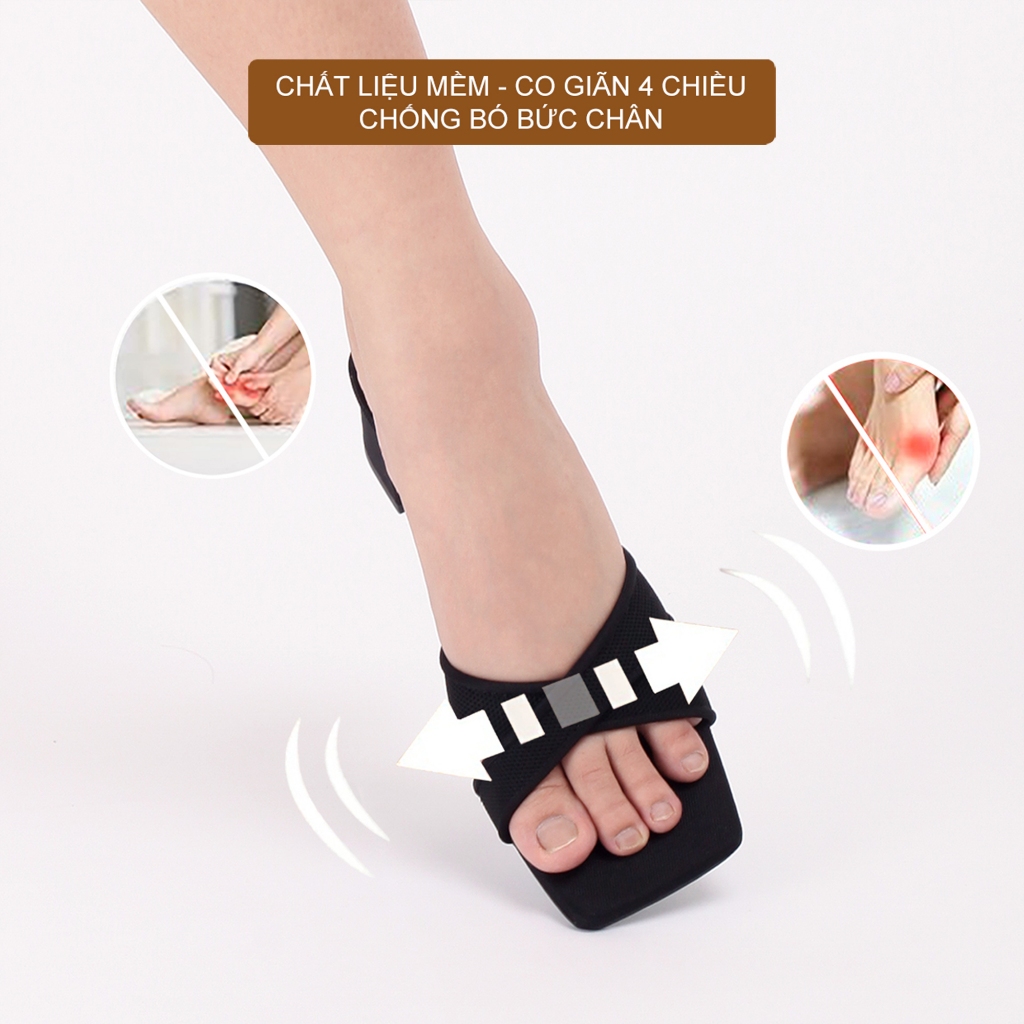 CORII - Dép Guốc Cao Gót Quai Chéo The Swan 2.0 Mũi Vuông Thời Trang và Thoải Mái Nhất - CR10SW1 Đen