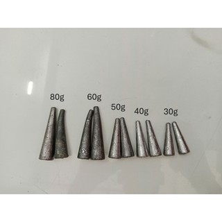 Chì xuyên tâm 10,15,20,30,40,50,60,80,100,120,150,200g