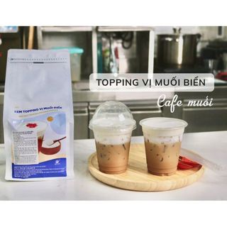 BỘT TOPPING MUỐI BIỂN VIỆT TUẤN túi 1kg làm kem muối béo ngậy, sánh mịn, kết hợp với cà phê