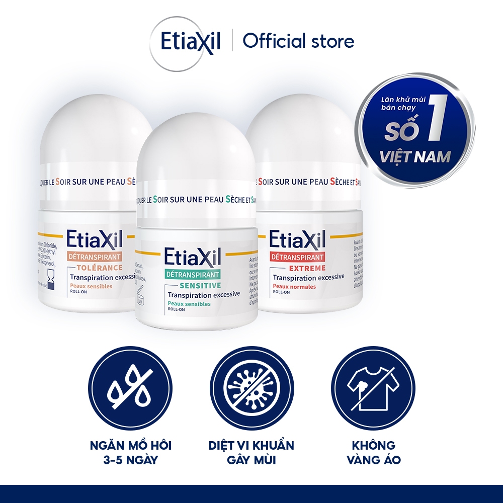 Ảnh Lăn Khử Mùi Và Ngăn Mồ Hôi Dòng Chuyên Sâu Etiaxil 15ml 2