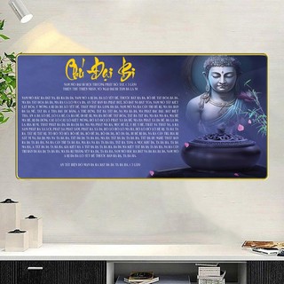 [TRANH PHẬT GIÁO] Tranh Chú Đại Bi - Tranh Treo Tường Phòng Thờ Phật Giáo - Tranh Laminate Tráng Gương Cao Cấp Bọc Viền