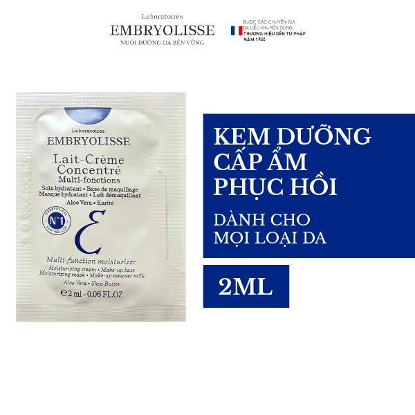 Ảnh Mẫu Thử Kem Dưỡng Phục Hồi Embryolisse Lait Creme Concentre 2ml/gói 2