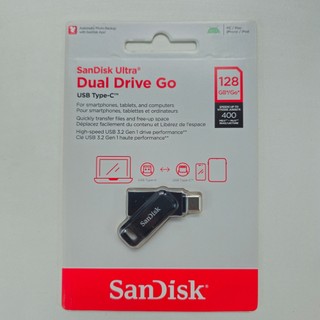 USB OTG Sandisk Ultra Dual Drive Go USB Type-C 3.1 128GB 400MB/s - SDDDC3-128G-G46 (Đen