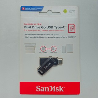 USB OTG Sandisk Ultra Dual Drive Go USB Type-C 3.1 32GB 150MB/s - SDDDC3-032G-G46 (Đen)