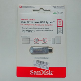 USB OTG Sandisk Ultra Dual Drive Luxe USB Type-C 3.1 32GB 150MB/s (Bạc)