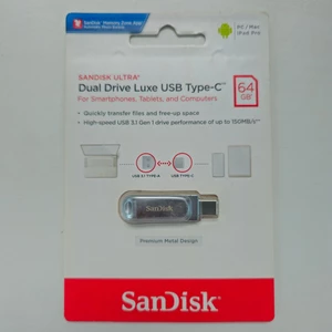 USB OTG Sandisk Ultra Dual Drive Luxe USB Type-C 3.1 64GB 400MB/s (Bạc)