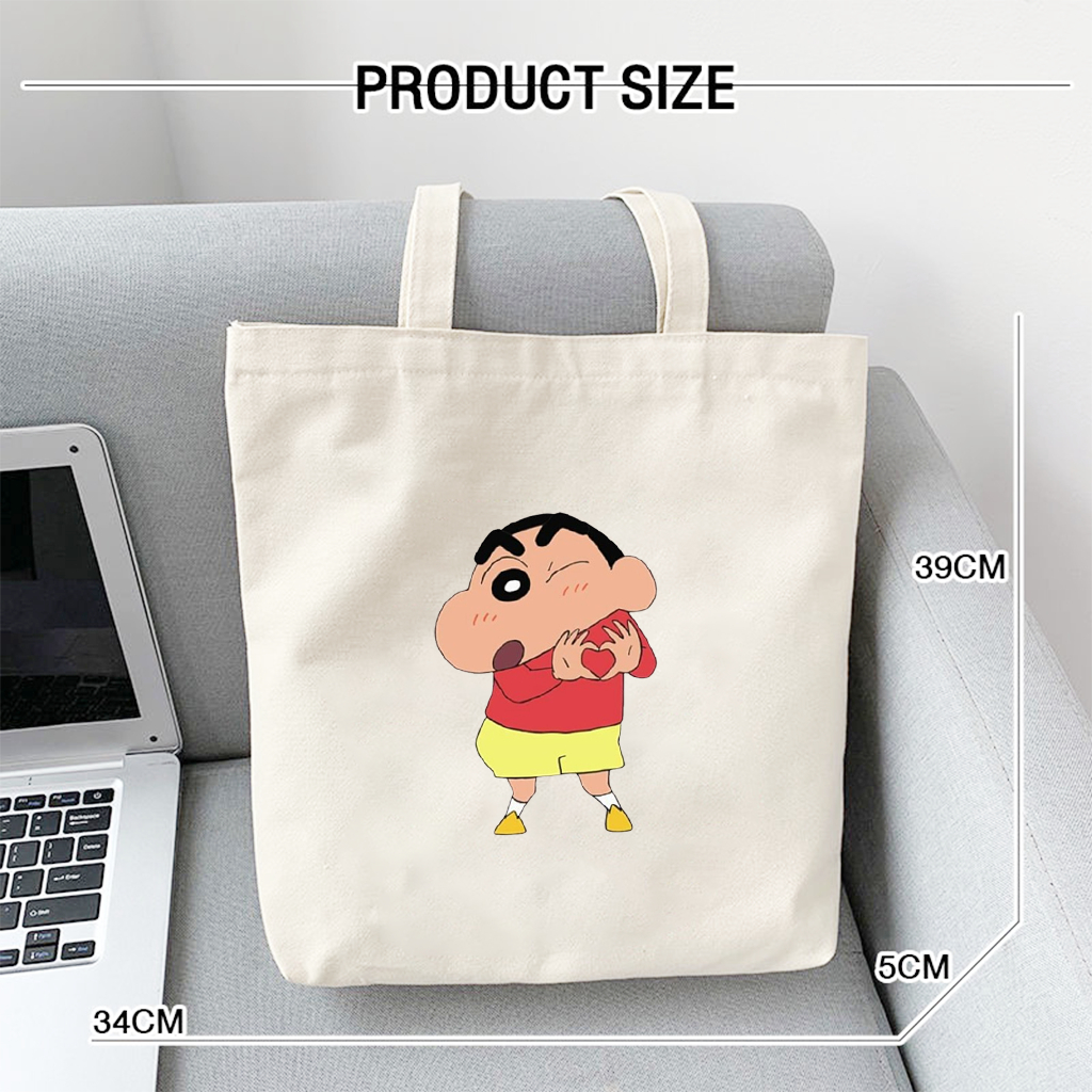 Túi vải Canvas HÀNG XINH GIÁ RẺ Túi Tote vải canvas,họa tiết hình SHIN CẬU BÉ BÚT CHÌ dễ thương phù hợp đi làm, đi chơi