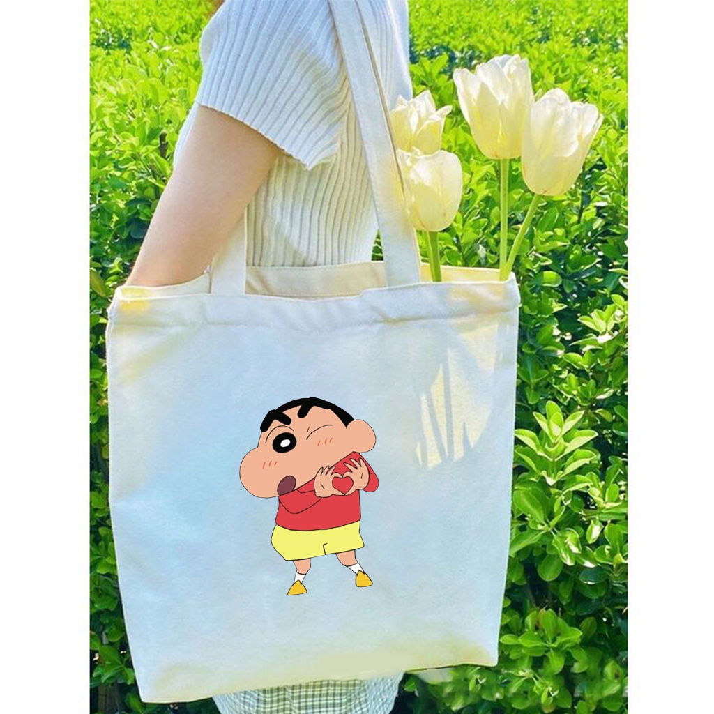 Túi vải Canvas HÀNG XINH GIÁ RẺ Túi Tote vải canvas,họa tiết hình SHIN CẬU BÉ BÚT CHÌ dễ thương phù hợp đi làm, đi chơi