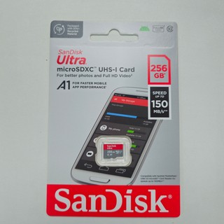 Thẻ nhớ MicroSDXC SanDisk Ultra A1 256GB Class 10 U1 150MB/s hỗ trợ quay video 2K (Đỏ)