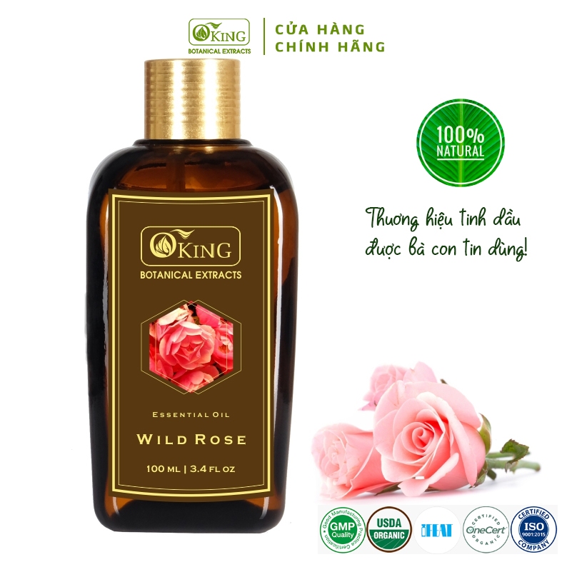 Tinh dầu Hoa Hồng nguyên chất 100ml giúp thư giãn, dễ ngủ, nâng cao tâm trí | Oking Việt Nam