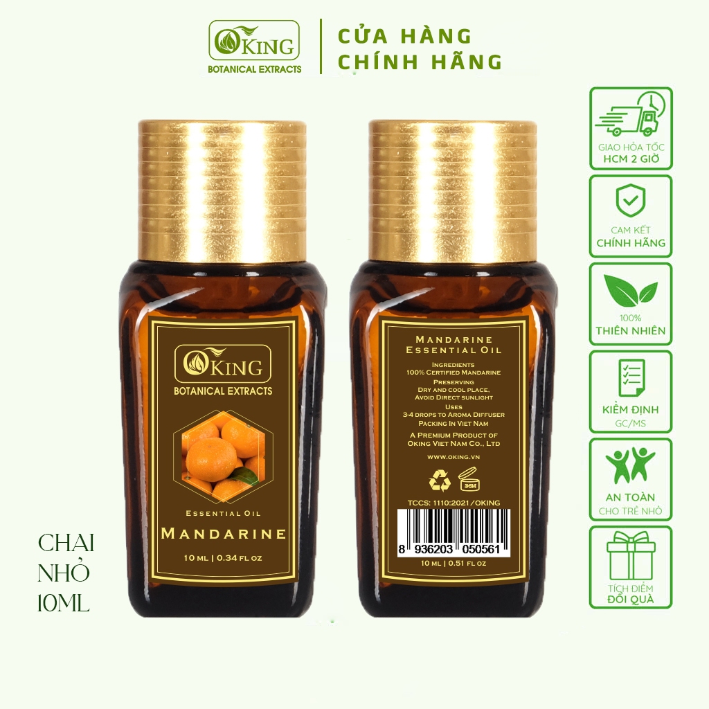 Tinh dầu Quýt đỏ nguyên chất 10ml hương thơm trị liệu Aromatherapy | Oking Việt Nam