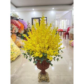 Cành vũ nữ vàng  8 nhánh hàng loại 2 105cm hoa nhân tạo #hoa_trang_trí #vũ_nữ_vàng