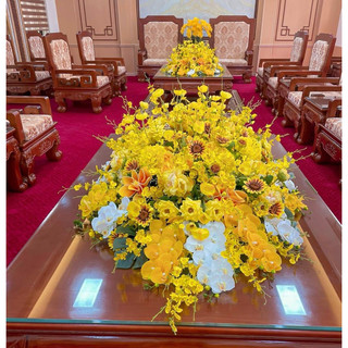 Cành vũ nữ vàng  8 nhánh hàng loại 2 105cm hoa nhân tạo #hoa_trang_trí #vũ_nữ_vàng