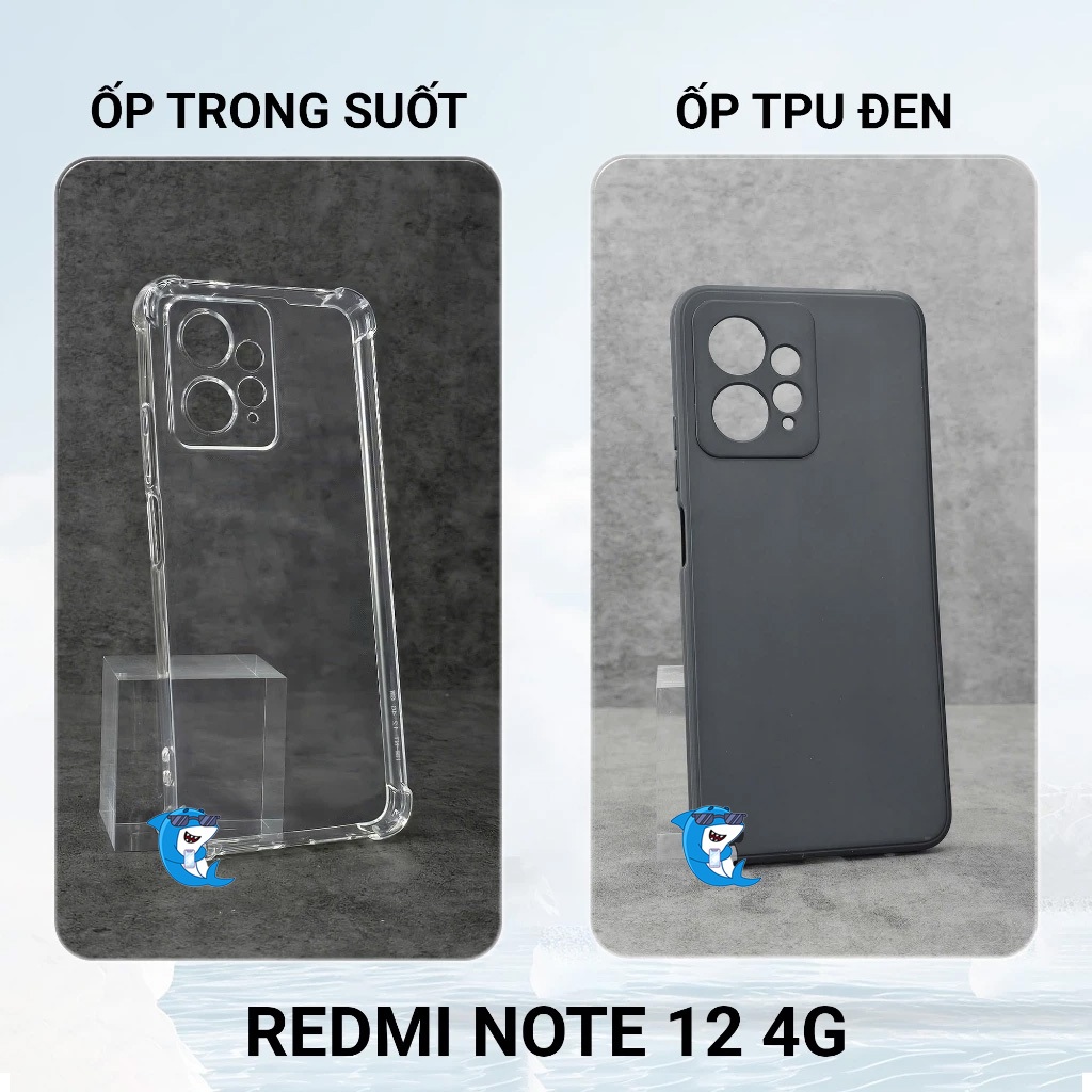 Ốp lưng Redmi note 12, note 12 pro 4G/5G dẻo trong suốt silicon cao cấp chống sốc va đập bảo vệ cam