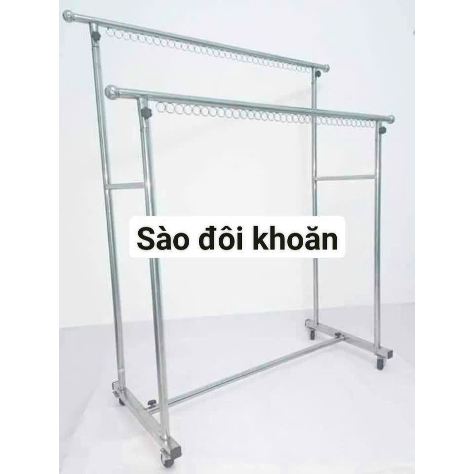 XÀO PHƠI QUẦN ÁO HAI TẦNG CHẤT LIỆU INOX