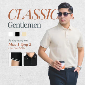 Áo Polo nam cao cấp Gentlemen Camio vải cá sấu cotton chống nhăn, form đẹp, thoáng khí, viền cổ CMO04