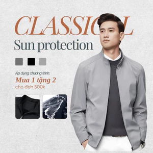 Áo khoác gió nam CAMIO 2 lớp siêu nhẹ form thoải mái mặc 4 mùa chống nắng chống nước cản gió