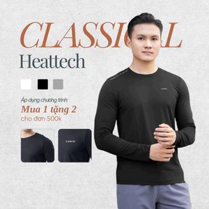 Áo thun giữ nhiệt dài tay nam CAMIO, áo thun thu đông vải Heattech cao cấp mềm mịn co giãn