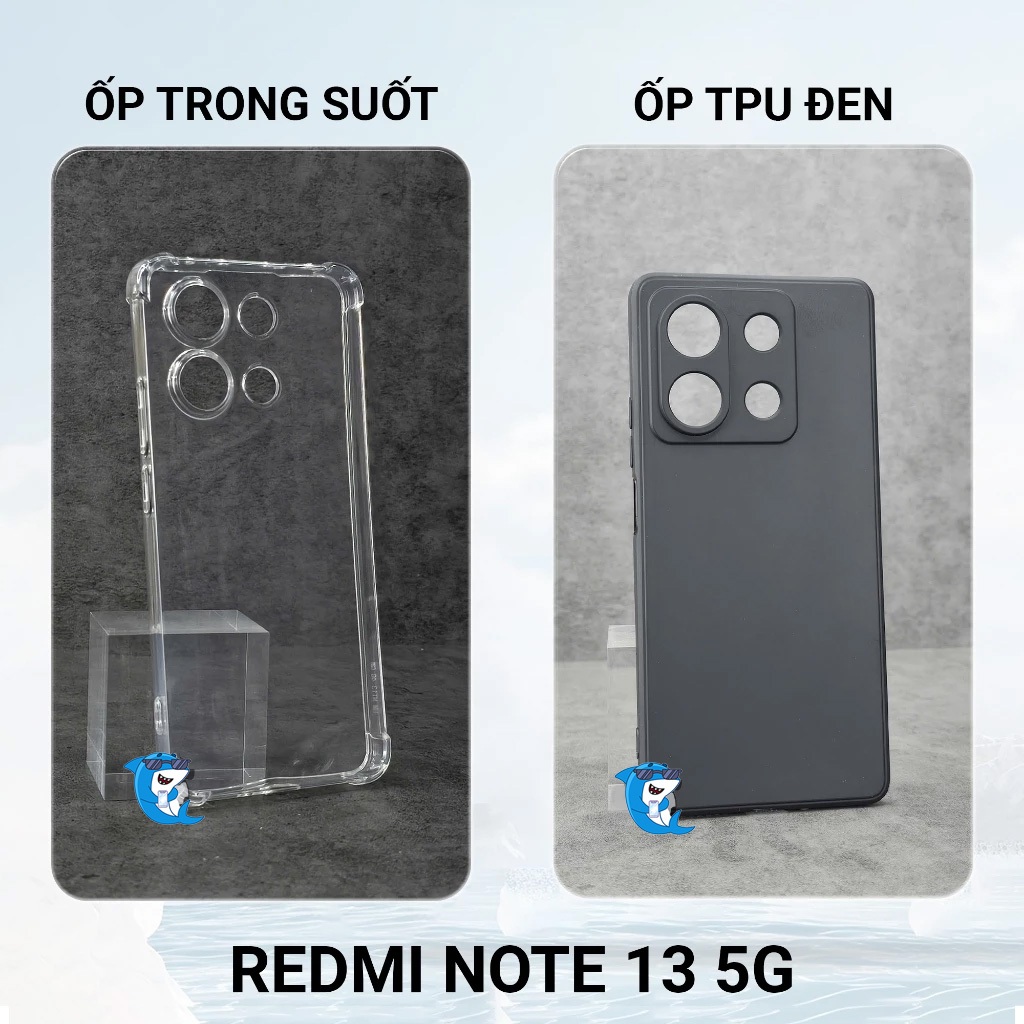 Ốp lưng Redmi Note 13 Pro / Note 13 4G 5G silicon trong suốt dẻo cao cấp chống sốc bảo vệ cam đt