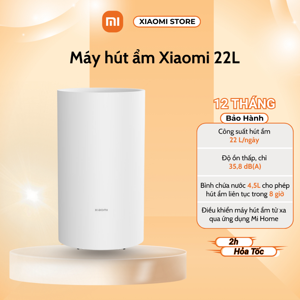Máy hút ẩm thông minh Xiaomi dung tích 22L - độ ồn thấp - Chính hãng bảo hành 12 tháng | Shopee Việt Nam