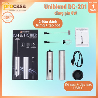 Máy đánh - tạo bọt cà phê dùng pin Uniblend DC-201 - 8W