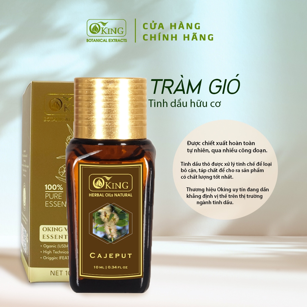 Tinh dầu Tràm gió nguyên chất (Cajeput) 10ml | Oking Việt Nam