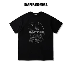 Áo Thun Unisex DAPPERANDMORE "ANGELIC HUMAN" Form Rộng Oversize 100% Cotton 250GSM - Đen