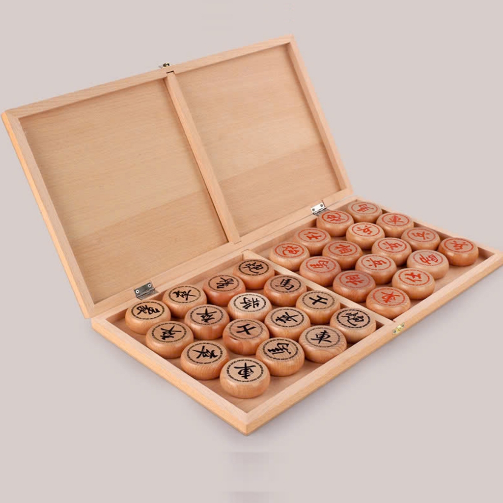 Ảnh Bộ Cờ Tướng Gỗ Bản Lớn 40*35cm Bàn Cờ Tướng Kiêm Hộp Đựng Cờ + Cờ Tướng Nam Châm Nhiều Size Hãng Amalife 3