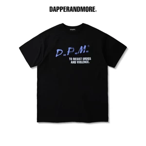 Áo Thun Unisex DAPPERANDMORE "COUNTERACT T-SHIRT" Form Rộng Oversize 100% Cotton 250GSM - Đen