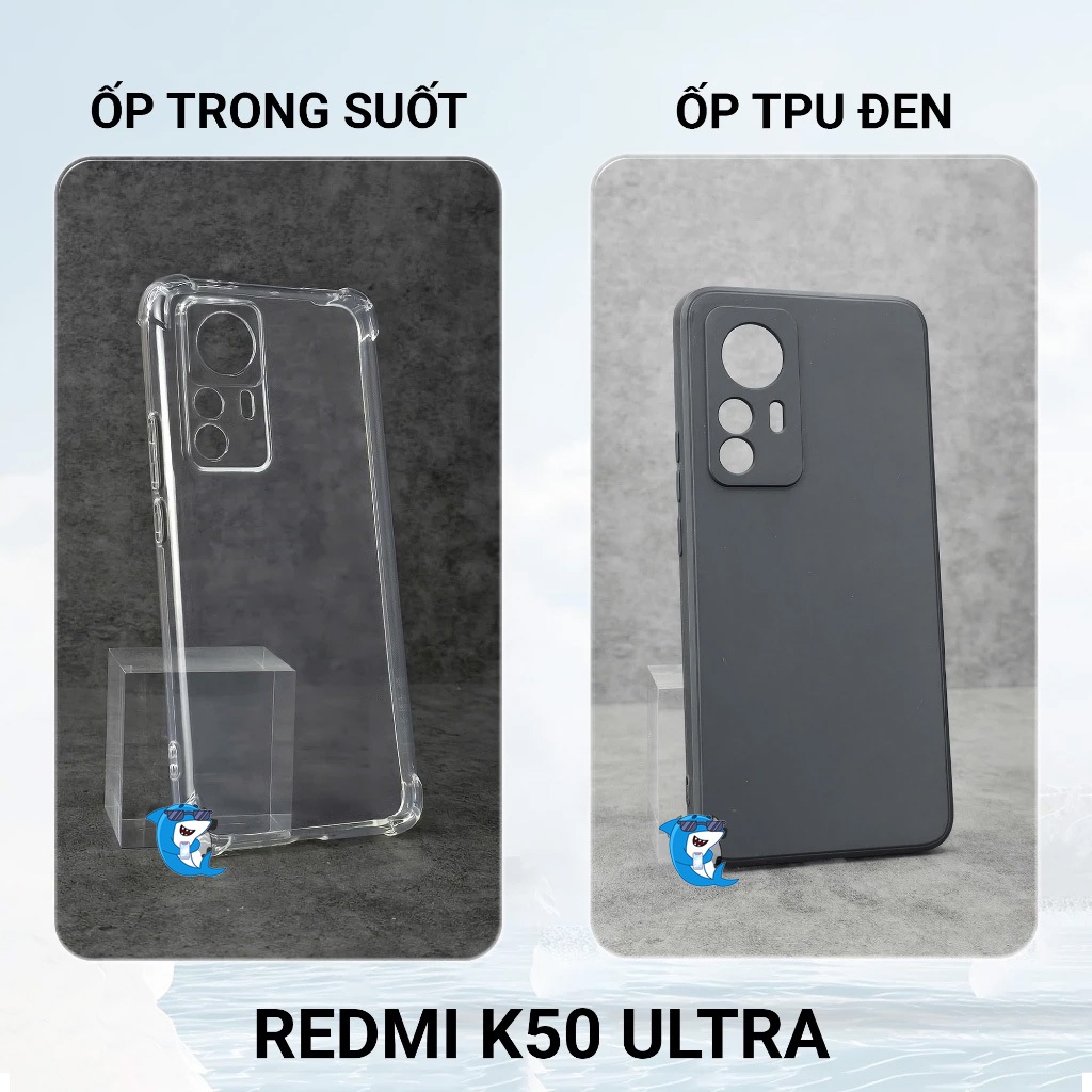 Ốp lưng Redmi K50 Pro / Ultra / Gaming dẻo trong suốt silicon cao cấp chống sốc va đập sharkcase