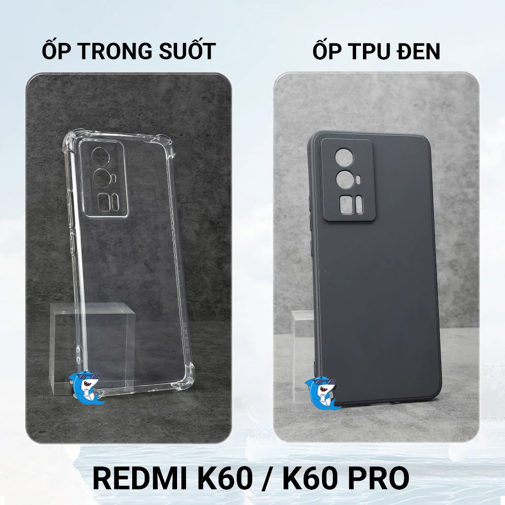 Ốp lưng Redmi K60 Pro, Ultra dẻo trong suốt silicon cao cấp chống sốc va đập bảo vệ cam sharkcase