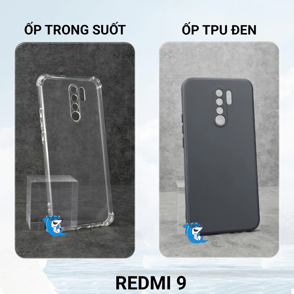 Ốp lưng Redmi 9A, 9T, 9 nhựa silicon trong suốt dẻo cao cấp chống sốc viền vuông bảo vệ cam đt rm