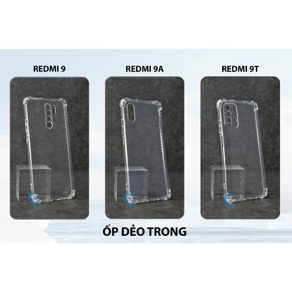 Ốp lưng Redmi 9A, 9T, 9 nhựa silicon trong suốt dẻo cao cấp chống sốc viền vuông bảo vệ cam đt rm