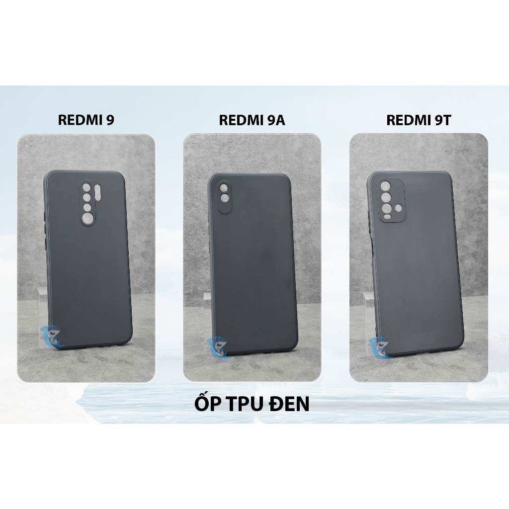 Ốp lưng Redmi 9A, 9T, 9 nhựa silicon trong suốt dẻo cao cấp chống sốc viền vuông bảo vệ cam đt rm