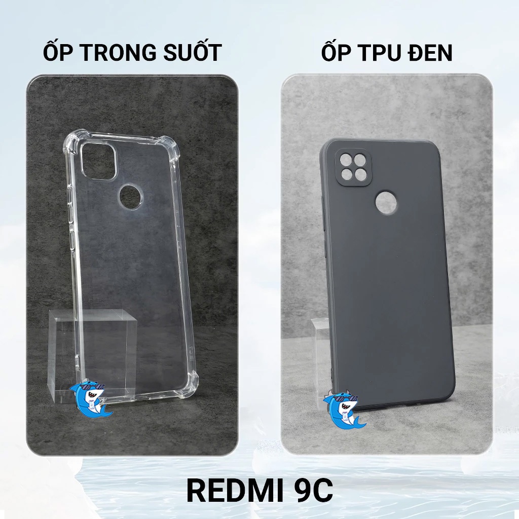 Ốp lưng Redmi 9C, 10C bảo vệ cam điện thoại toàn diện cạnh vuông nhựa dẻo tpu bibi glass