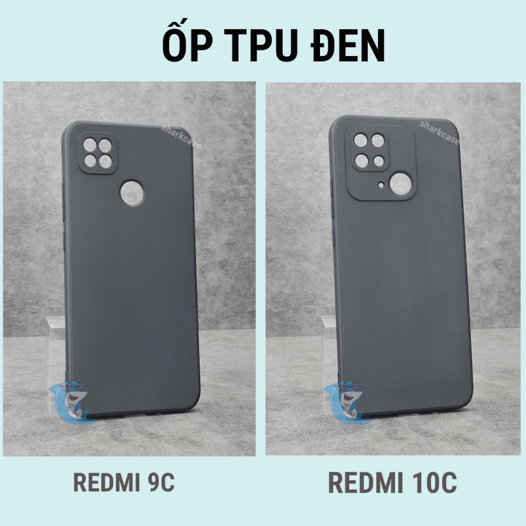 Ốp lưng Redmi 9C, 10C nhựa silicon trong suốt dẻo chống sốc viền vuông bảo vệ cam điện thoại