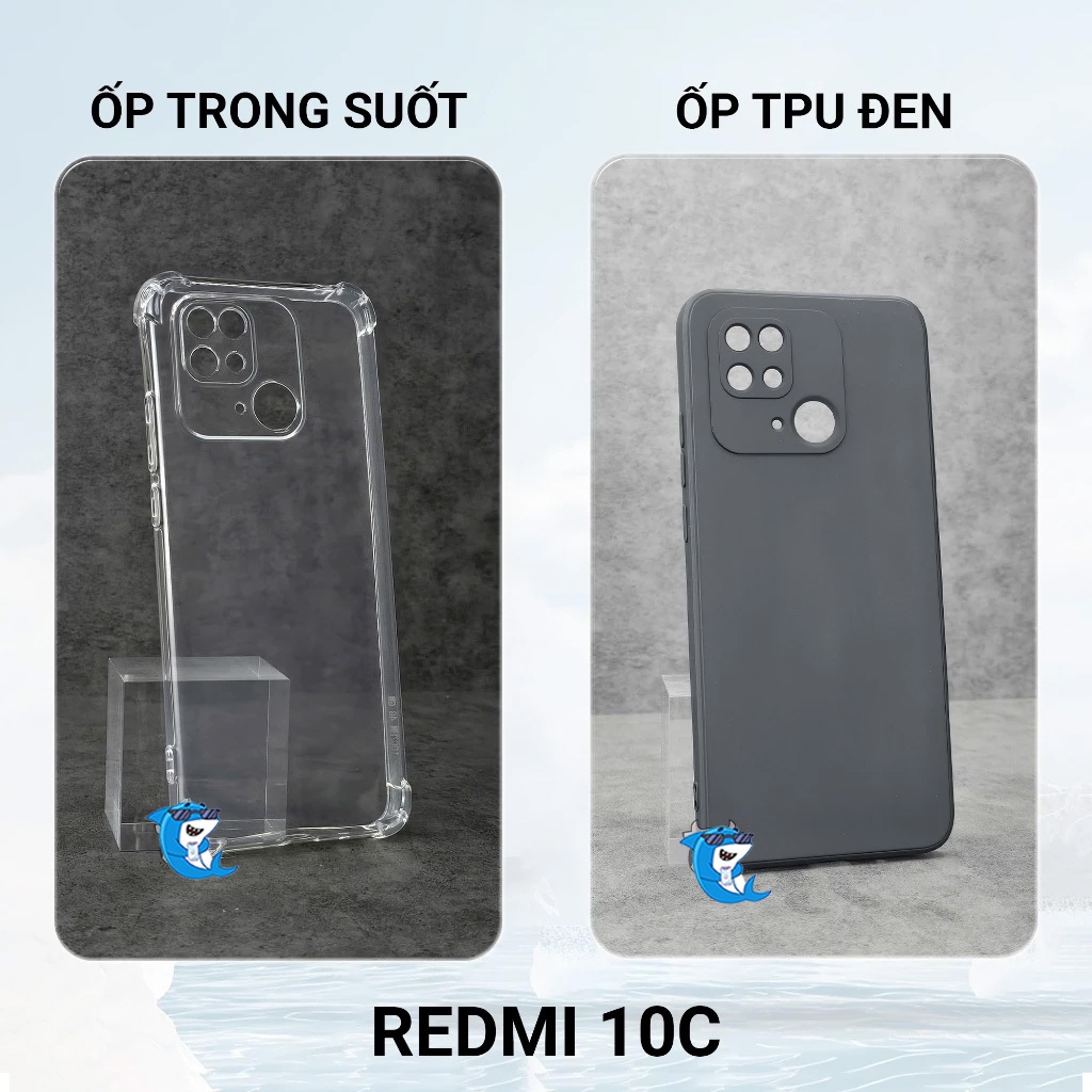 Ốp lưng Redmi 9C, 10C bảo vệ cam điện thoại toàn diện cạnh vuông nhựa dẻo tpu bibi glass