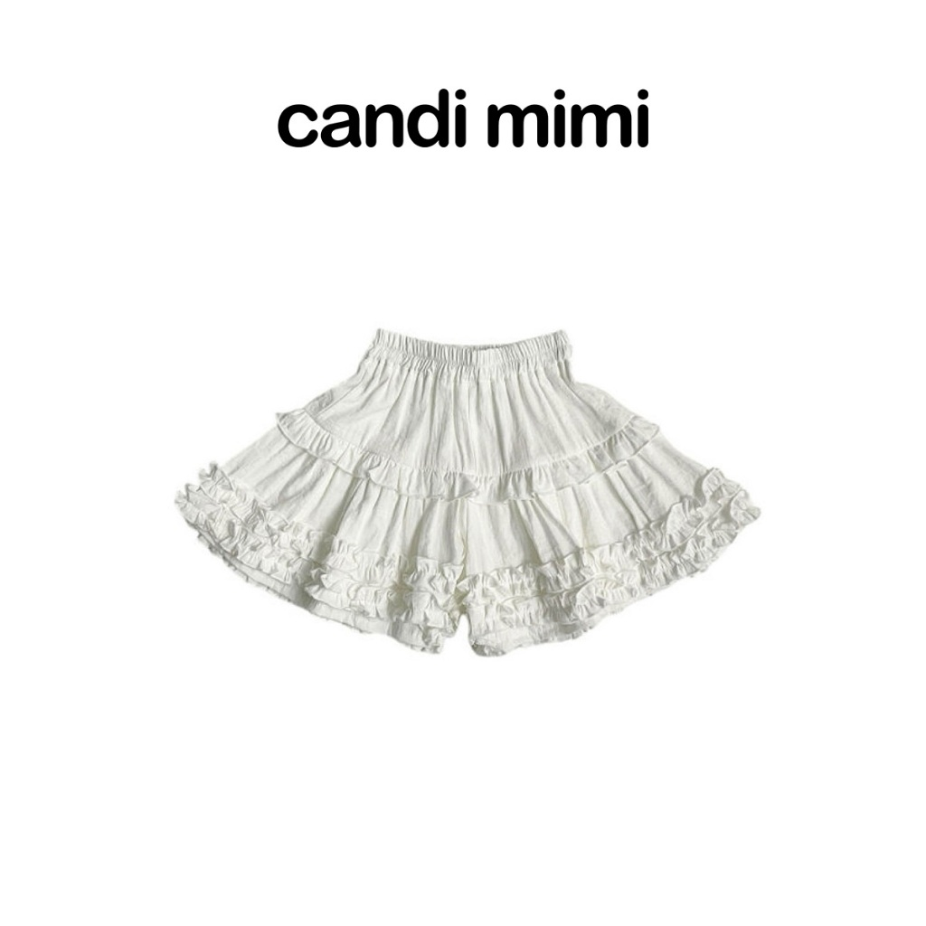 CANDI MIMI Áo sơmi hồng cổ nhúm tay bồng - Phong cách Hàn Quốc