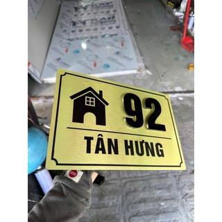 ( Giao hỏa tốc) Bảng công ty, bảng số nhà alu xước kt 20*30cm, 25*35cm, 30*40cm hoặc theo yêu cầu