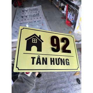 ( Giao hỏa tốc) Bảng công ty, bảng số nhà alu xước kt 20*30cm, 25*35cm, 30*40cm hoặc theo yêu cầu
