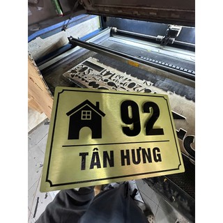 ( Giao hỏa tốc) Bảng công ty, bảng số nhà alu xước kt 20*30cm, 25*35cm, 30*40cm hoặc theo yêu cầu