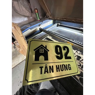 ( Giao hỏa tốc) Bảng công ty, bảng số nhà alu xước kt 20*30cm, 25*35cm, 30*40cm hoặc theo yêu cầu
