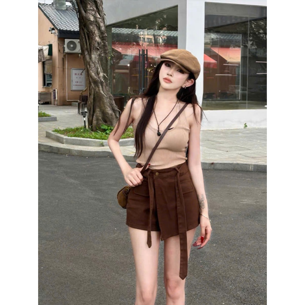 Quần short kaki kèm đai. mẫu mới hottrend 2025. sẵn đủ màu.(short)